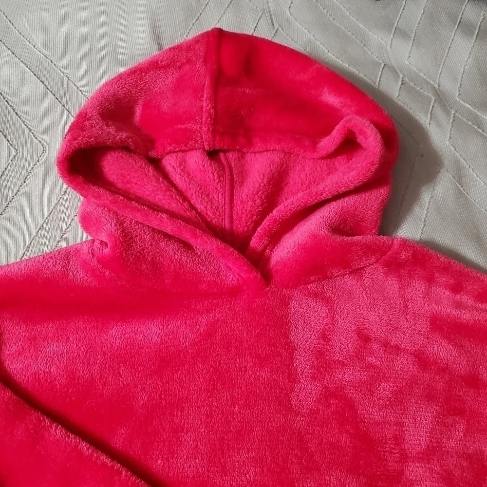 Lucky Brand Girl's Pink Plush Pullover Hoodie Size M 10/12 - Picture 3 of 6